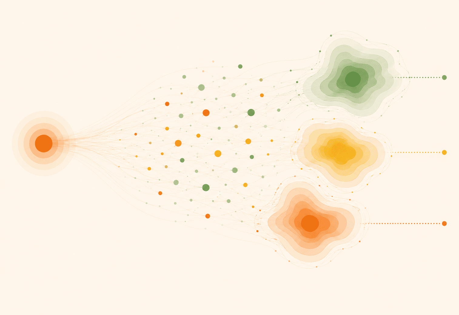 Network visualization showing motivation patterns